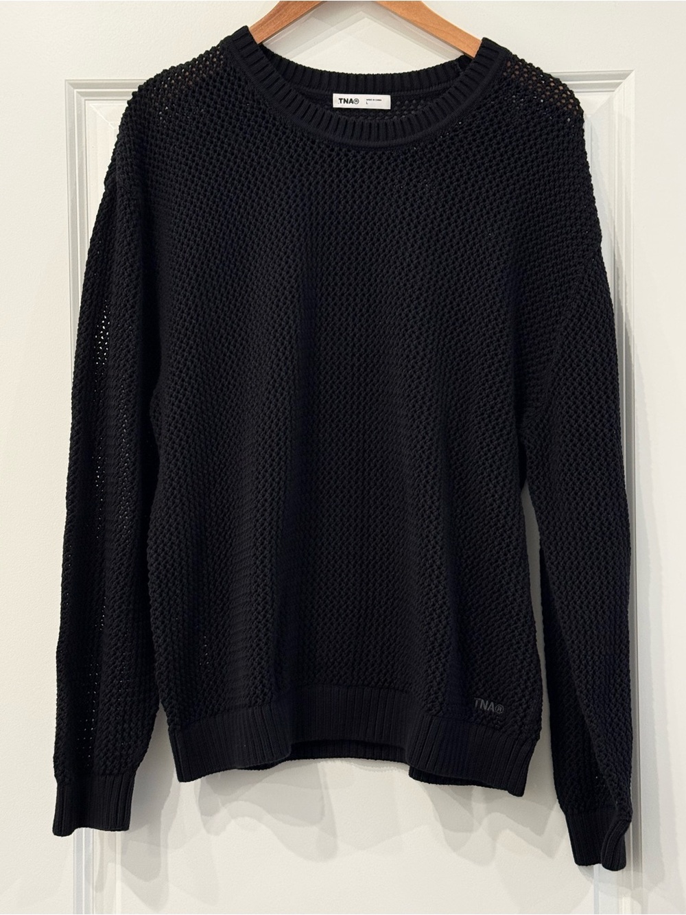 TNA Open-Knit Crewneck Sweater - Sz L